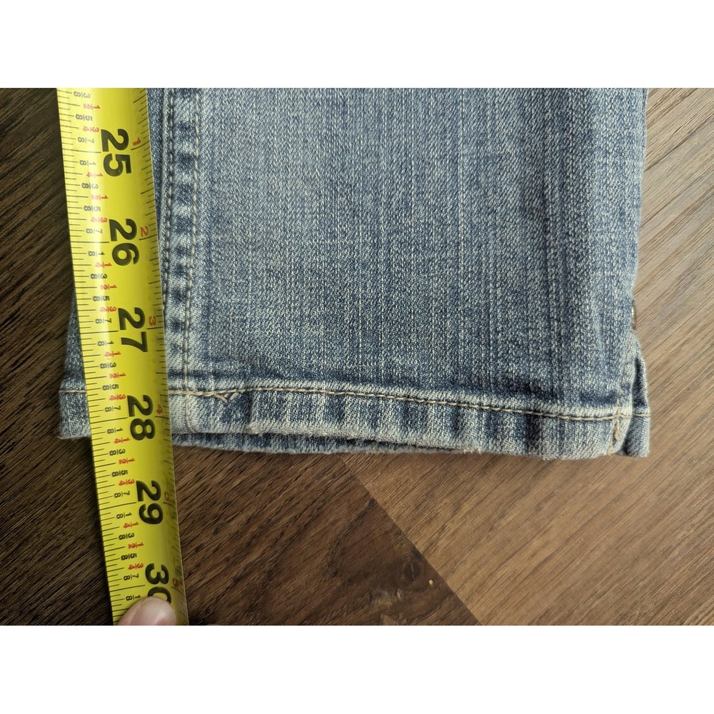 VTG Tommy Hilfiger Jeans Womens 10 Blue Light Wash Straight Zip Pocket Denim Y2K - Picture 9 of 16